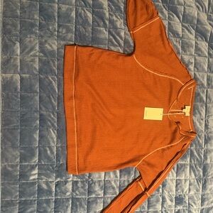 ANDREE BY UNIT Orange Long Sleeve Top